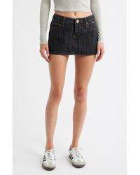 BDG - Striped Denim Ultra Miniskirt - Lyst