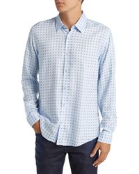 BOSS - Roan Kent Slim Fit Foulard Print Cotton Button-up Shirt - Lyst