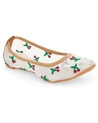Fuchsia - Mesh Cherry Flat - Lyst