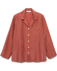 Mango - Silk Pajama Shirt - Lyst