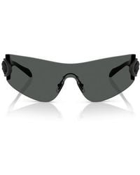 Versace - Eclipse 142Mm Rimless Wrap Shield Sunglasses - Lyst