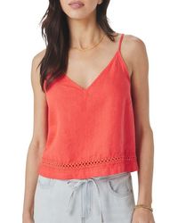 Splendid - Stella Linen Tie Back Top - Lyst