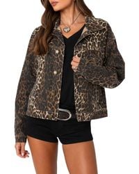 Edikted - Print Denim Jacket - Lyst