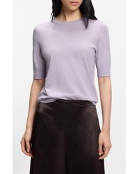 BOSS - Farbella Short Sleeve Merino Wool Sweater - Lyst