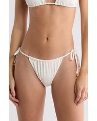 PacSun - Katelyn Shirred Side Tie Swim Bottoms - Lyst