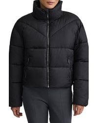 NVLT - Stand Collar Crop Puffer Jacket - Lyst