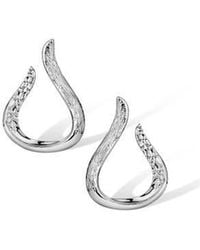 Retro Chic - Wave Round Earrings - Lyst