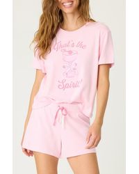 Pj Salvage - Pretty Punch Double Brushed Pointelle Short Pajamas - Lyst