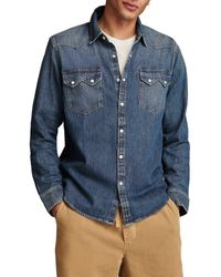 Lucky Brand - Core Denim Western Snap-Up Shirt - Lyst