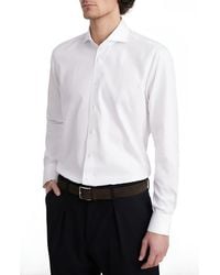Emanuel Berg - Solid Luxury Cotton Stretch Twill Dress Shirt - Lyst