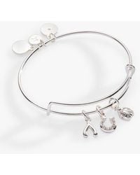 ALEX AND ANI - Love And Luck Multi Charm Bangle Bracelet - Lyst