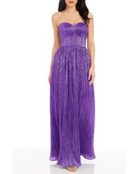 Dress the Population - Audrina Strapless Gown - Lyst
