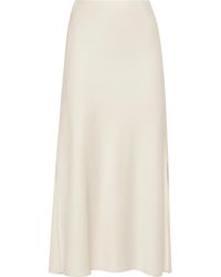 Brunello Cucinelli - Satin Cady Fluid Pencil Skirt - Lyst