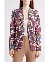 Tahari - Print One-Button Blazer - Lyst
