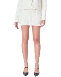Endless Rose - Cable Knit Cotton Blend Miniskirt - Lyst