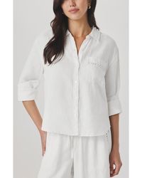 Splendid - Stella Linen Button Down Shirt - Lyst