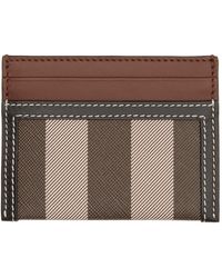 Burberry - Sandon Check Leather Card Case - Lyst
