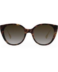 Fendi - The Baguette 54mm Round Sunglasses - Lyst