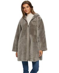Gorski - Reversible Shearling Parka With Pattern - Lyst