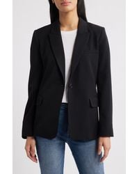 Halogen® - Single Button Relaxed Blazer - Lyst