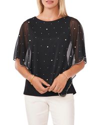Chaus - Beaded Overlay Jersey Top - Lyst