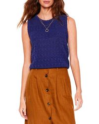 Boden - Elodie Openwork Cotton Sweater Vest - Lyst