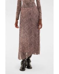 FARM Rio - Pleated Leopard Print Midi Skirt - Lyst