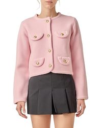 English Factory - Round Hem Cardigan - Lyst