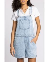 Thread & Supply - Connor Short Denim Overalls - Lyst