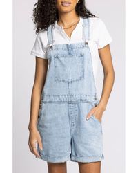 Thread & Supply - Connor Short Denim Overalls - Lyst