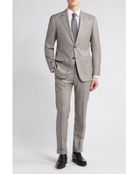 Emporio Armani - G Line Brown Mélange Wool Suit - Lyst