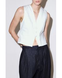 Mango - Toggle Denim Top - Lyst