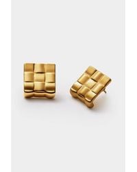 Katie Loxton - Taya Waterproof Woven Oversized Stud Earrings - Lyst