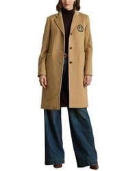 Ralph Lauren - Crest Patch Wool Blend Coat - Lyst
