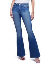L'Agence - Bell High Waist Flare Jeans - Lyst