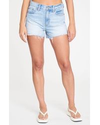 DAZE - Troublemaker High Waist Distressed Denim Cutoff Shorts - Lyst