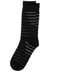 Cole Haan - Broken Stripe Dress Socks - Lyst