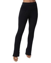 JLUXLABEL - Lanah Rib Knit Flare Pants - Lyst