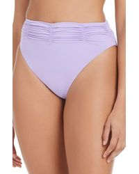 Sanctuary - Shirred High Waist Bikini Bottoms - Lyst