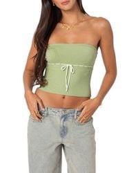 Edikted - Elsie Crop Rib Tube Top - Lyst