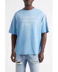 Acne Studios - 1996 Logo Distressed Cotton & Hemp Graphic Tee - Lyst