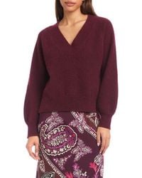 Fifteen Twenty - Heather V-Neck Sweater - Lyst