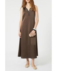 Weekend by Maxmara - Canossa Sleeveless Satin Dress - Lyst