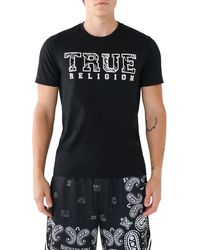 True Religion - Paisley Logo Graphic T-shirt - Lyst
