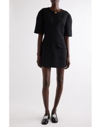 Givenchy - Cocoon Wool Grain De Poudre Minidress - Lyst