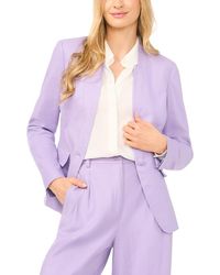 Halogen® - Inverted Lapel Linen Blend Blazer - Lyst