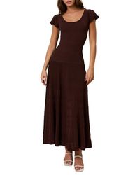 Solid & Striped - The Belle Rib Knit Fit & Flare Midi Dress - Lyst