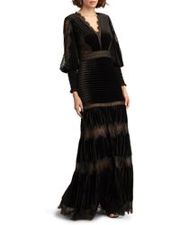 Tadashi Shoji - Lace-embellished Long-sleeve Dress - Lyst