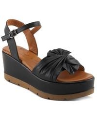 Spring Step - Wakefield Ankle Strap Platform Wedge Sandal - Lyst