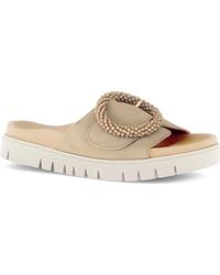 Gabor - Beaded Buckle Platform Slide Sandal - Lyst